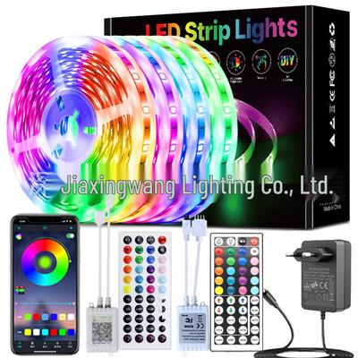 Cross-border RGB LED Bluetooth Music Strip, 44-key APP, Self-adhesive 5050 Low Voltage Atmosphere Festival Lighting