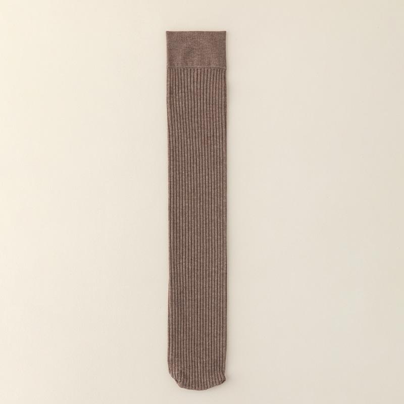 Șosete subțiri din bumbac pentru femei, cu presiune, până la gambă, culoare uni, cu tub mediu, antiderapante, cu puncte lipicioase, peste genunchi