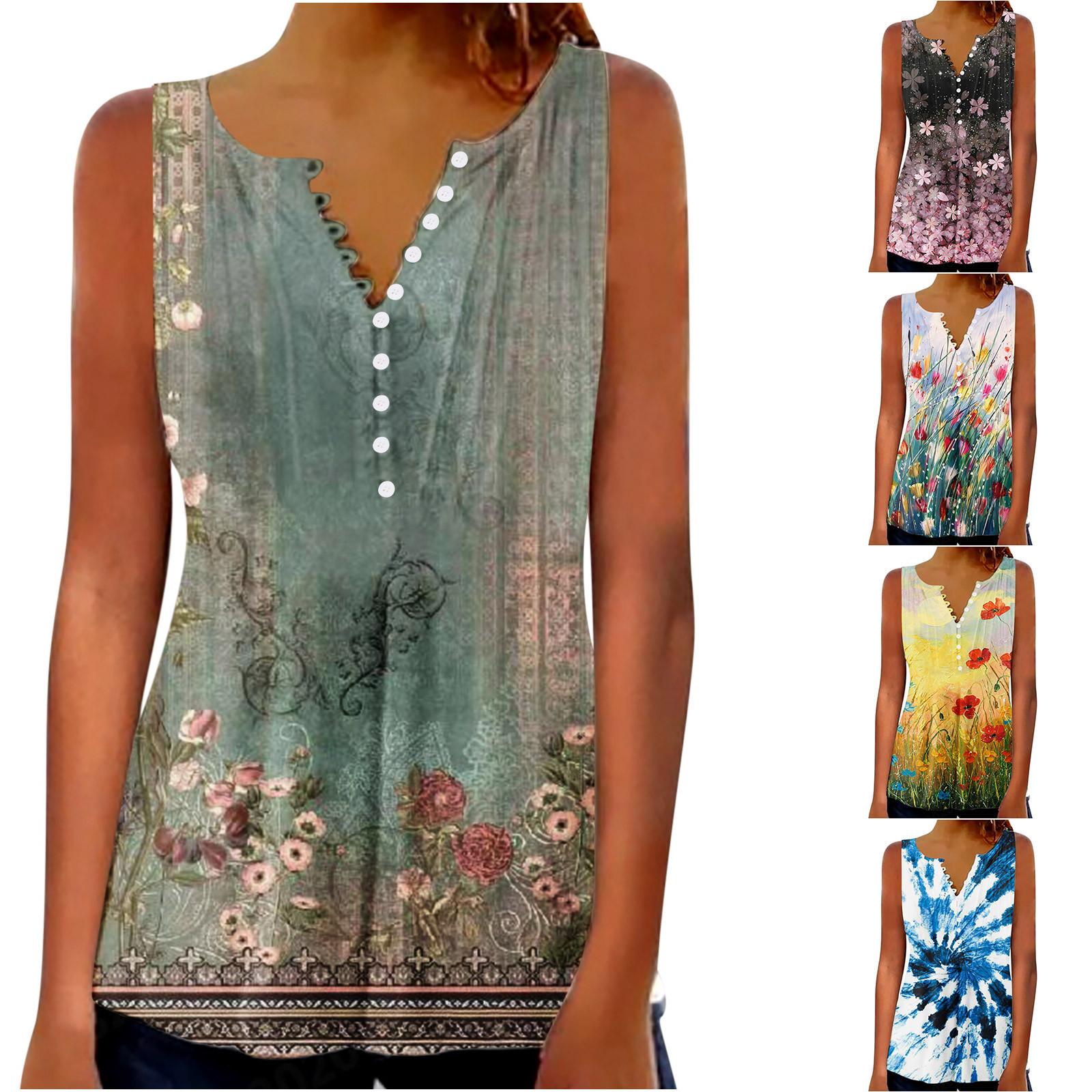 

Женская мода, летняя сексуальная складка с принтом, обычный женский топ с короткими рукавами и V-образным вырезом на пуговицах