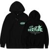 Girls Winter Hoodie Fleece Lined Loose Fit Printed Sweatshirt Streetwear