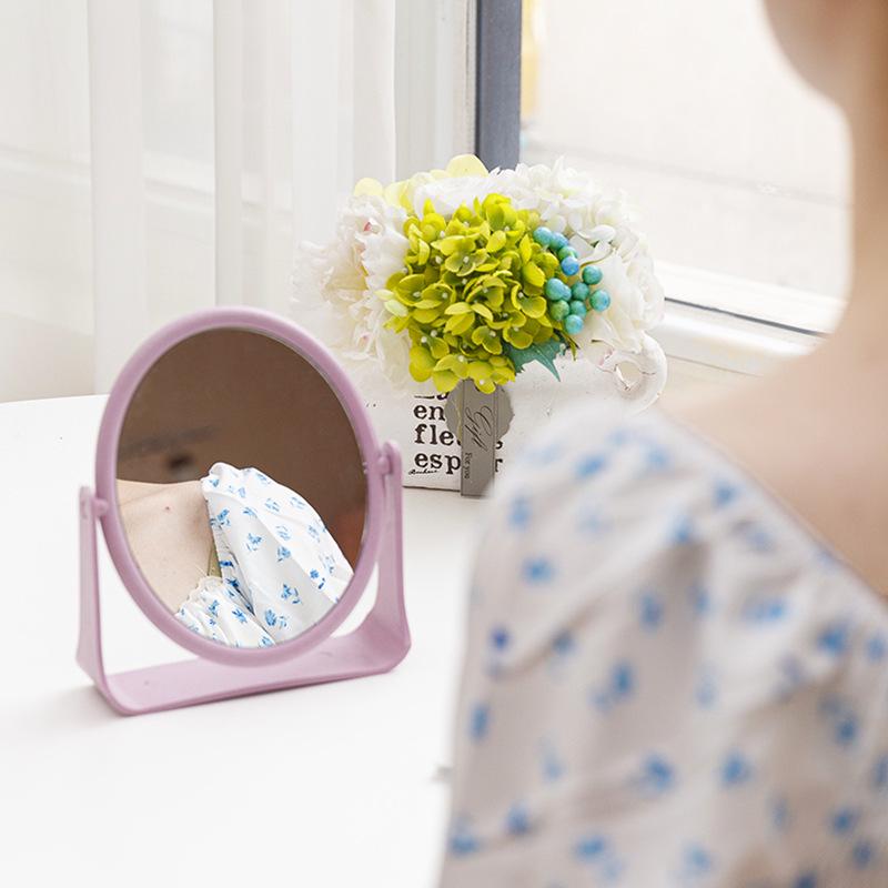 Portable Double-Sided Rotatable HD Desktop Cosmetic Mirror
