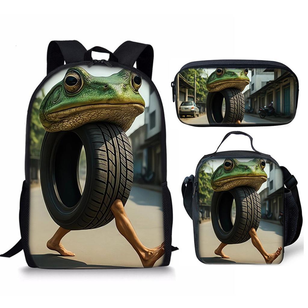 Cartoon Printing Casual Shoulder Bag Junior High School Students Large Capacity Backpacks