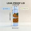 1PC Leopard Print Dachshund Dog 750ml Color Plastic Sports Water Bottle Leakproof Flip Straw Lid Suitable for Sports Office Home Use
