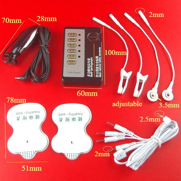 Women Men Massage Pads Clamps Electric Shock Kit