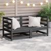 VidaXL 2x Solid Pine Wood Garden Corner Sofas Patio Corner Sofas Terrace Furniture Patio Sofas Furniture 805677