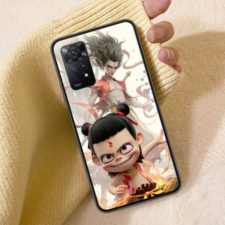 N-Nezha Anime Movie Phone Case For Redmi Note 13 14 15 Pro Plus 12 13C 12C 15C 9 10 10C 9T 9C 9A TPU Soft Cover Clear Cell Cases