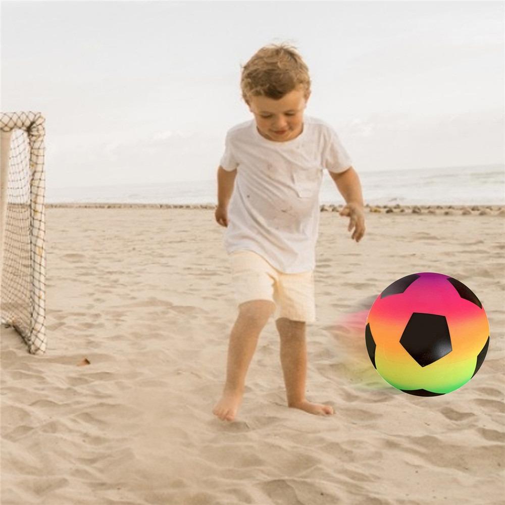 Soccer Ball Volleyball Inflatable Football Toy Beach Rainbow Balls Rainbow Football PVC Playthings
