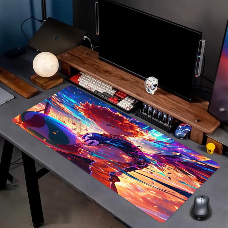 Haikyu Print Mouse Pad, Anti‑Slip Desktop keyboard Mat, for PC Laptop Gaming Working Daily Use, Cool Festival Surprise Gift