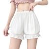 Ice Silk Thin Lantern Bloomers with Skirt Bow - High Elasticity, Breathable, Plus Size, Three-Quarter Length Safety Pants