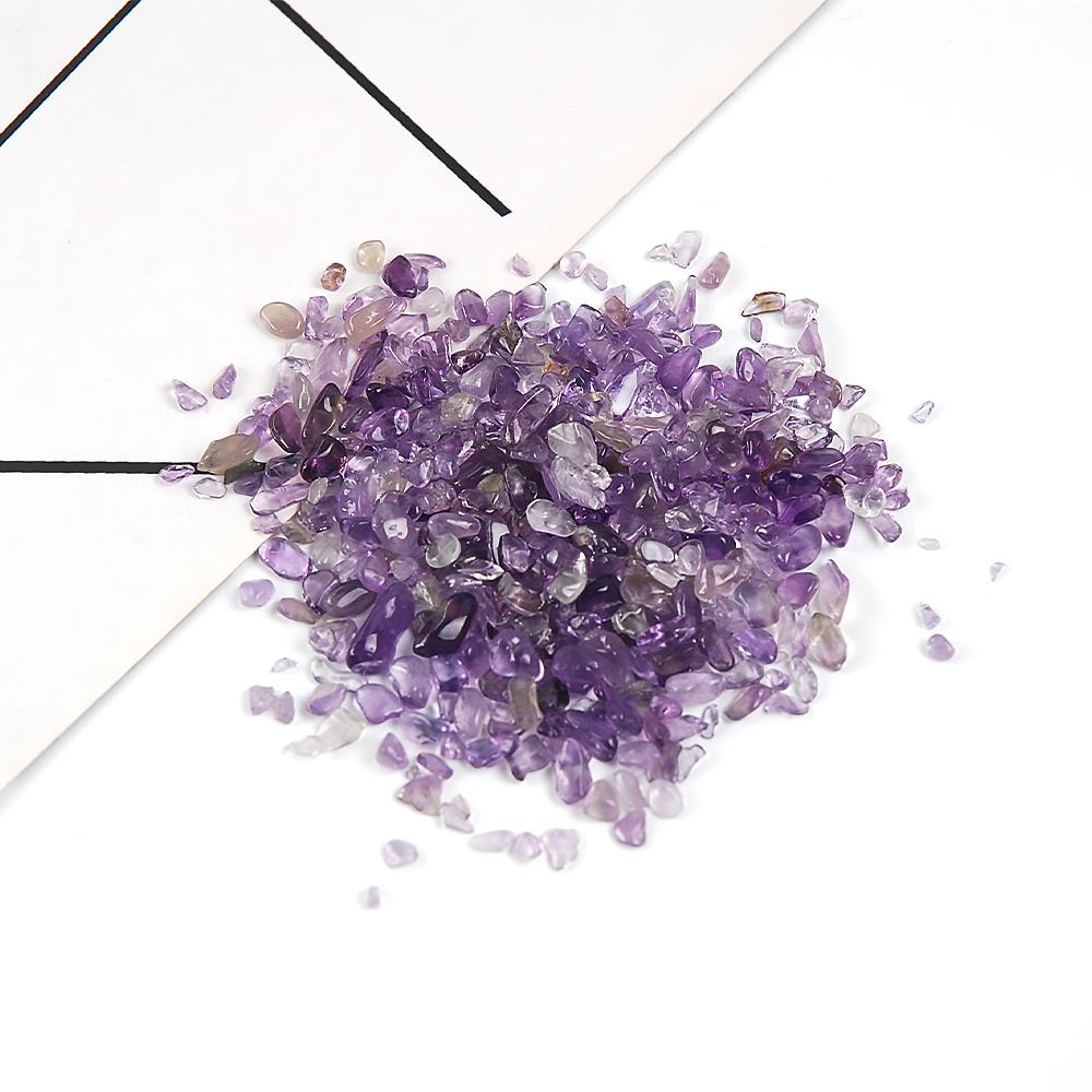 Hisenlee 500G Natural Crystal Aquarium Gravel Rocks Tumbled Crushed Stones Fountain Vase Planters Decorative Christmas New Year
