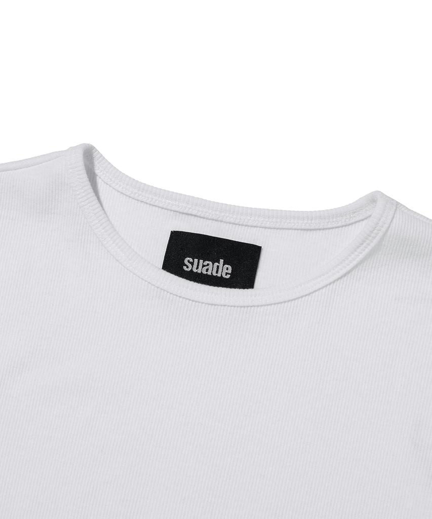 Seuweideu Ribbed Crop Tee [White]