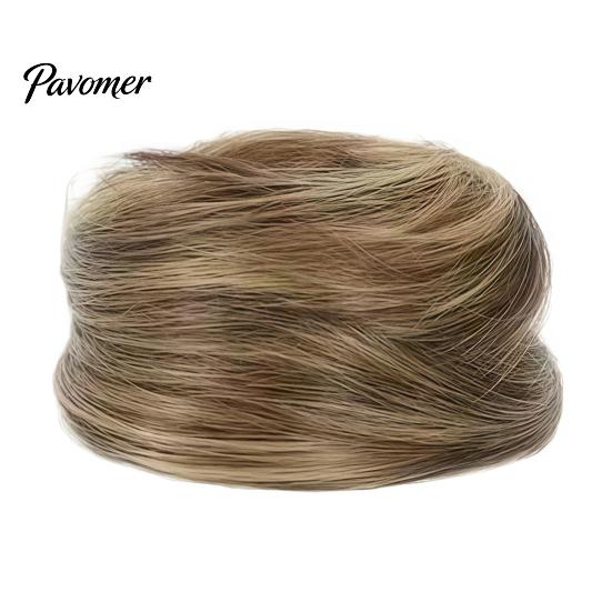Natural Looking Bun Extension Women Hairpiece with Hair Tie, Straight Instant Volume Extension, Synthetic Updo Chignon Ponytail Scrunchies Scrunchie