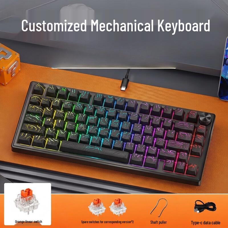 OLOEY Wired Custom Mechanical-Feel Gaming Keyboard