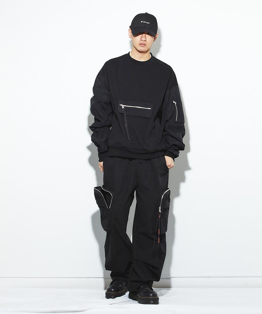 Millimillieon Basalt Big Pocket Cargo Pants B04-Black