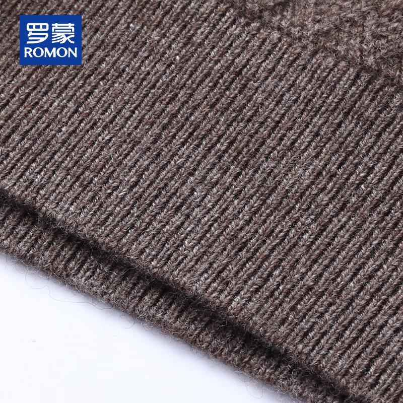 ROMON Men's Luxury Yak Down Wool Blend Half-High Collar Sweater