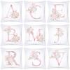 New Rose Pink Flower Letters Peach Velvet Pillowcase Cushion