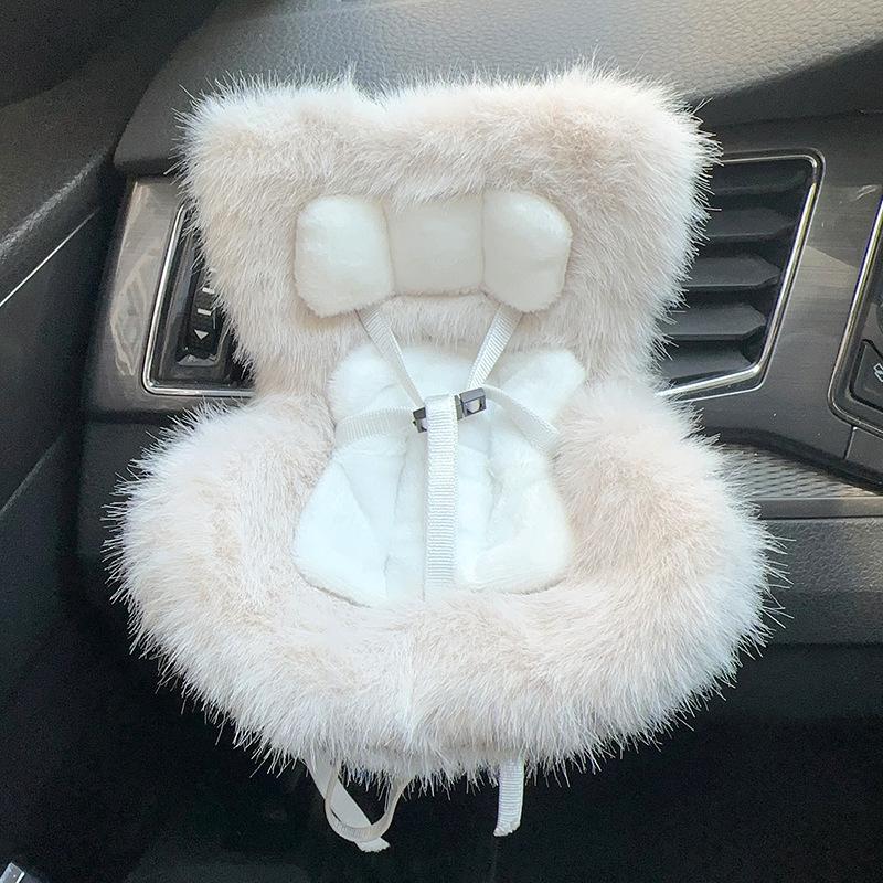 Labubu Barnesete 17cm Kawaii Plysj Sikkerhetssete Bil Luftuttaksdekorasjon Kawaii Anime Dukke Bilinteriørdekor Kreative Gaver