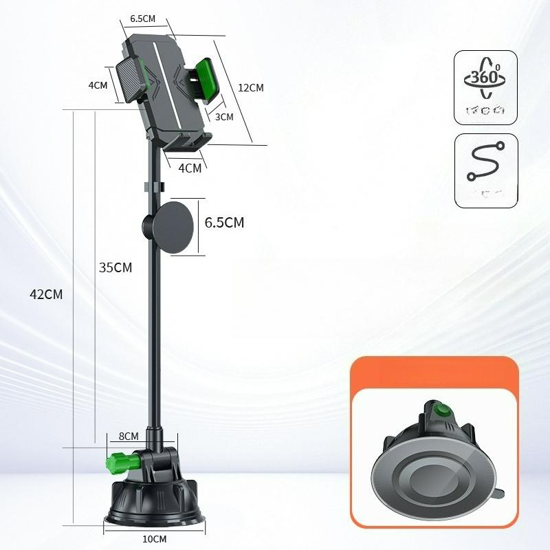 

42cm Truck Dashboard Phone Bracket Universal Cell Phone Car Mount For GPS Navigation Universal Desk Windshield Hanging Holder зелёный