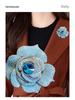 Chinese Camellia Brooch with Turquoise, High-End Corsage Sweater Chain, Women's Fashion Accessory
