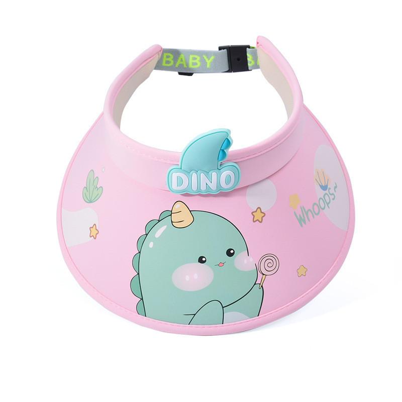 

Child Summer Outdoor Sun Hat Cute Cartoon Breathable Sunscreen Cap With Large Brim рожевий
