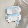 Grids Wings Dots Pencil Case Y2k Cloth Stationery Bag Cosmetic Bag Pencil Pouch  Stationery Supplie
