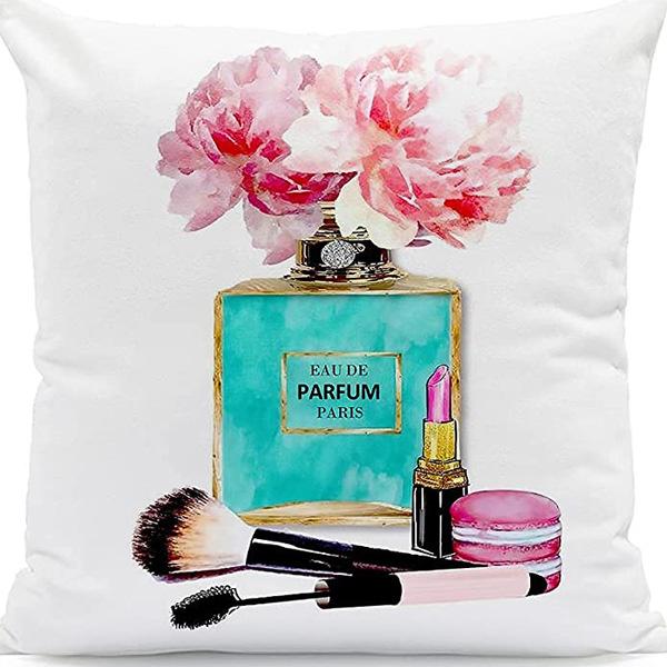 Perfume Bottle Pillow Cover Fashion Women'S Pet Home Sofa Car Ornament French Cushion Cover Premium Durable Quality