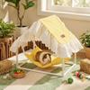 Ventilated Hamster Triangle Tent Sunshade Hanging Sleeping Bed Cozy Pet Shelter  Small Animals