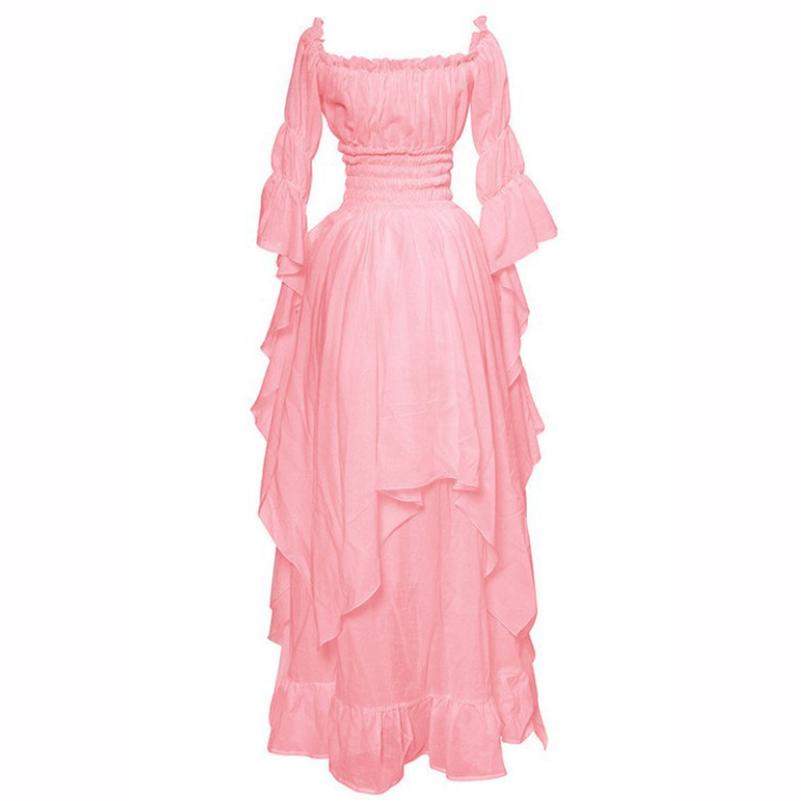 Lace Flared Sleeve Retro Gothic Dress Cosplay Prom Princess