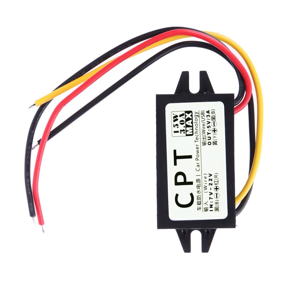 DC-DC 12V to 5V 3A 15W Car Power Converter Micro USB Step Down Buck Converter Car Voltage Reducer Regulator Power Supply Output
