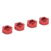 4PCS Wheel Hex Hub Adapter Aluminum Alloy Wheel Hex Coupler for   LaTrax Teton 1Celsius18 RC Truck