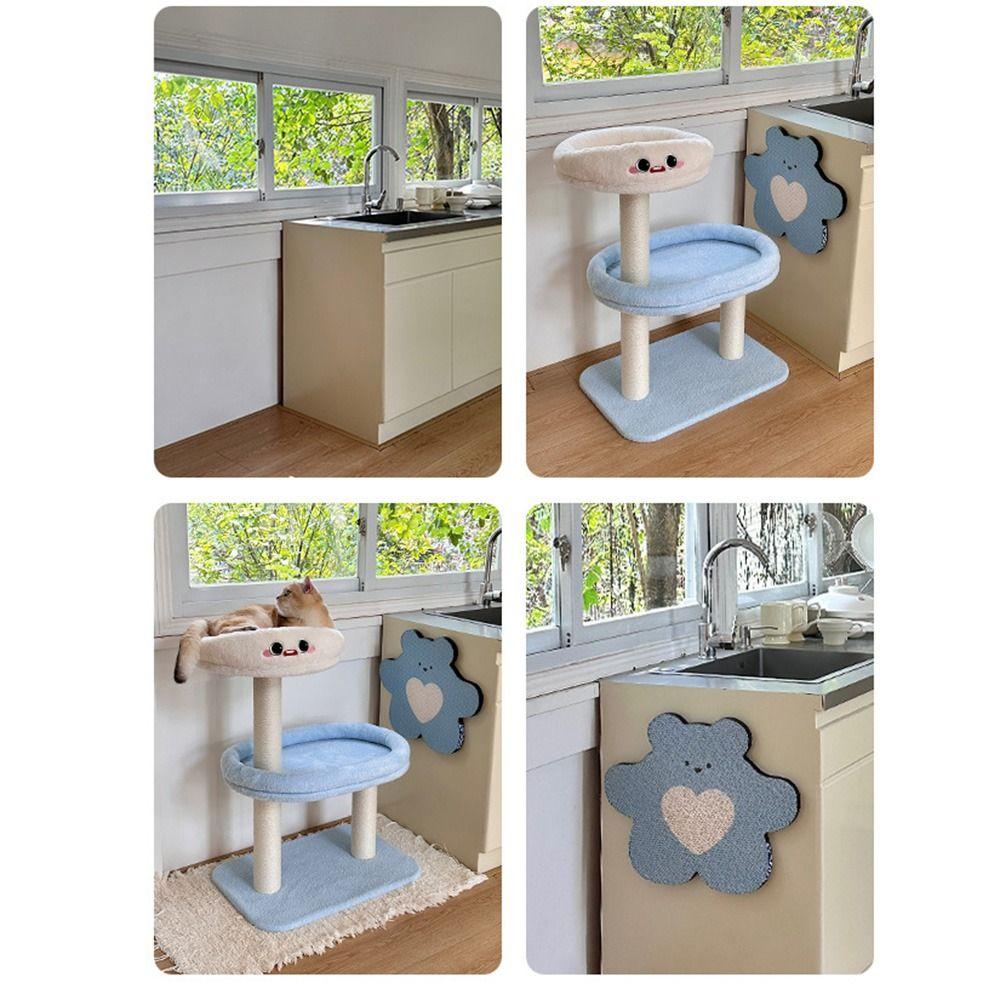 Bear Shape Cat Scratching Board Grip-fast Cat Scratch Wall Mat Relaxing Toys