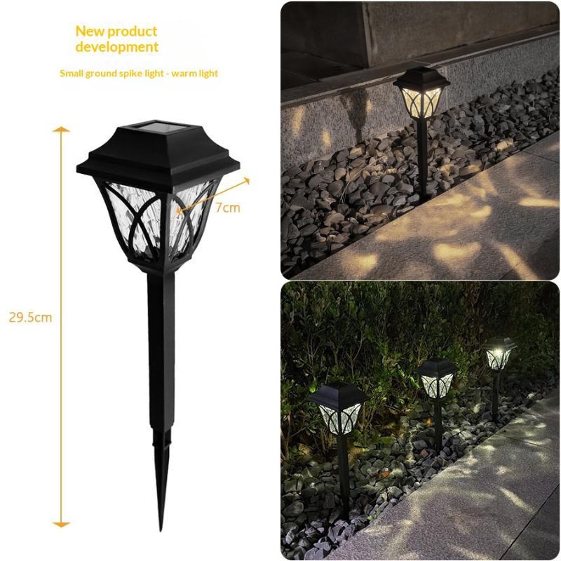 Led Solar Lawn Lights Outdoor Lamp Waterproof Warm Light Garden Courtyard For Walkway Path Villa Landscape Lights 1Pc