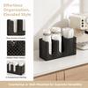 Wall Mounted Paper Cup Holder 3 Compartments Straw Organizer Coffee Cup Dispenser  Home Office