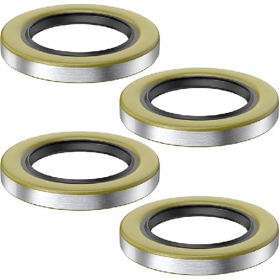 4 Pack 010-036-00 Double Lip Grease Seal For Dexter Texcom RV Trailer Replaces 01003600 10-36 22333TB ID 2.250" X OD 3.376" Trailer Hub Wheel Grease