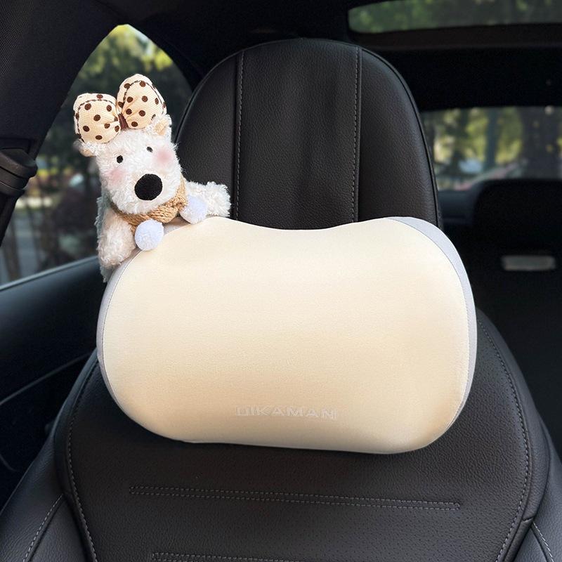 2025 Cute Creative Car Headrest & Lumbar Neck Support Pillow Set
