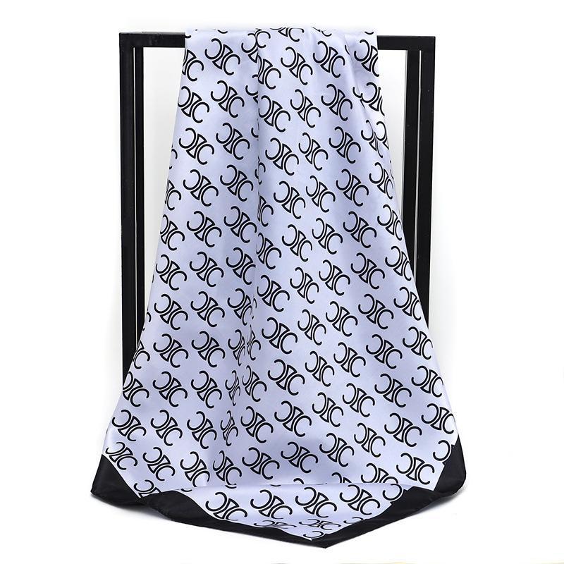 Pañuelos Cuadrados 90 Pañuelo de Satén Pañuelo de Seda Simulada Moda Pañuelo de Seda Versátil Tendencia Madre Pañuelo Cuadrado Pañuelo