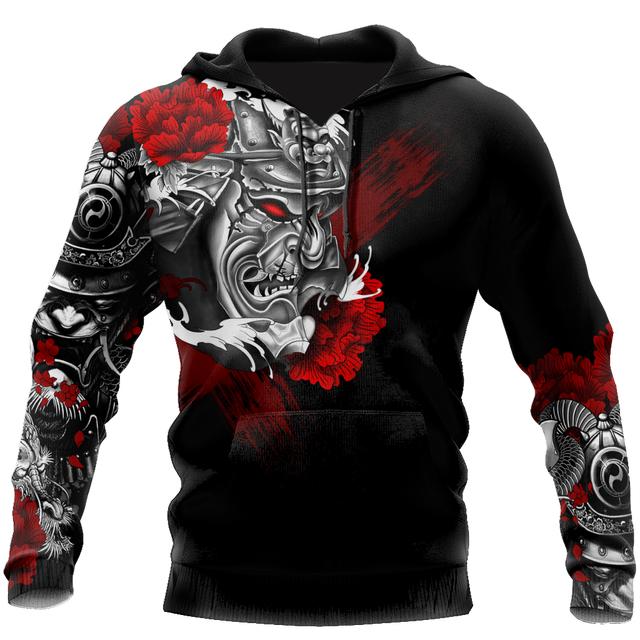 Японская татуировка самурая с 3D принтом — фото 16