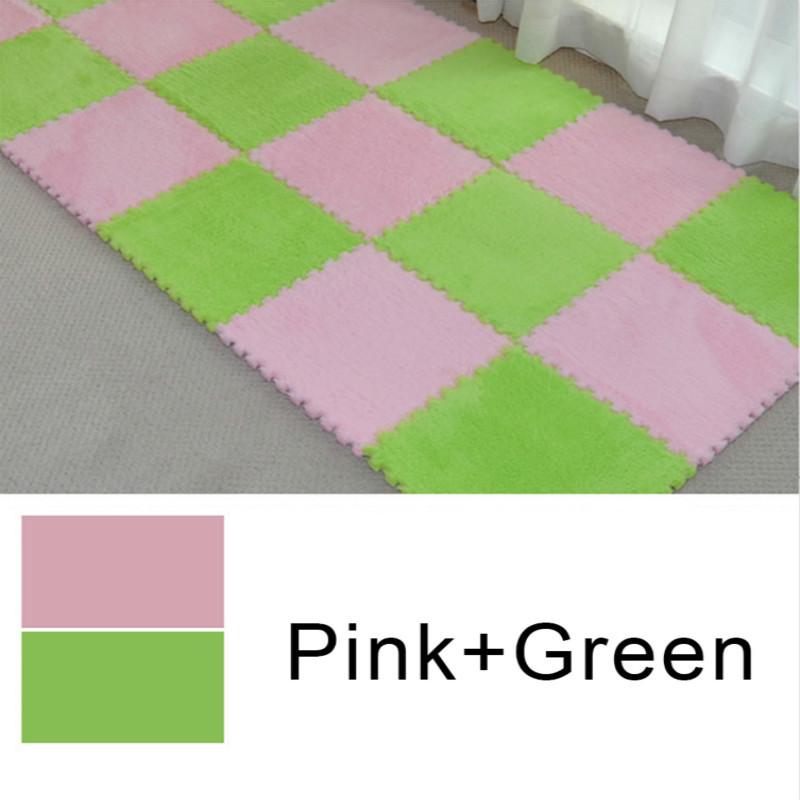 30*30 EVA Splicing Velvet Foam Pad Child Bedroom Treasure Crawling Mat