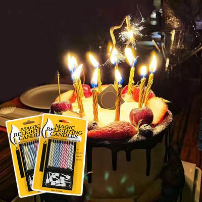 1-5Packs Eternal Candle Birthday Cake Thread Blowing Party Wedding Tricky Blowing Funny Candle Prop Prank Tricky Toy Candles Kit