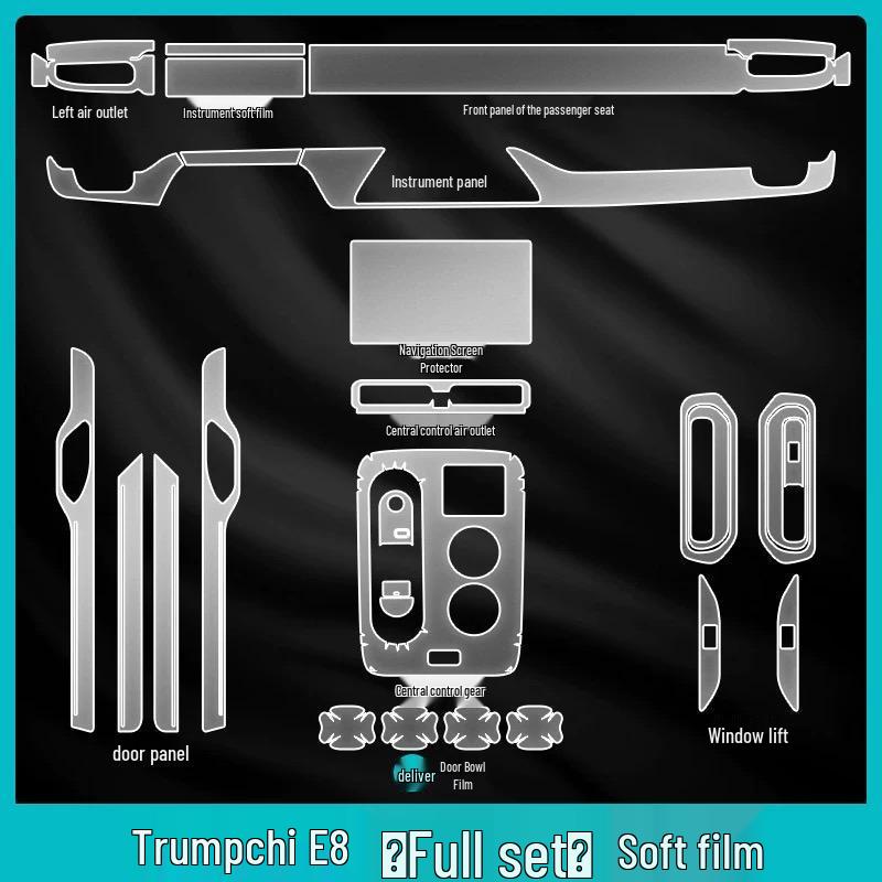 GAC Trumpchi E8 Interior Protective Film for Navigation Console & Gear Shift