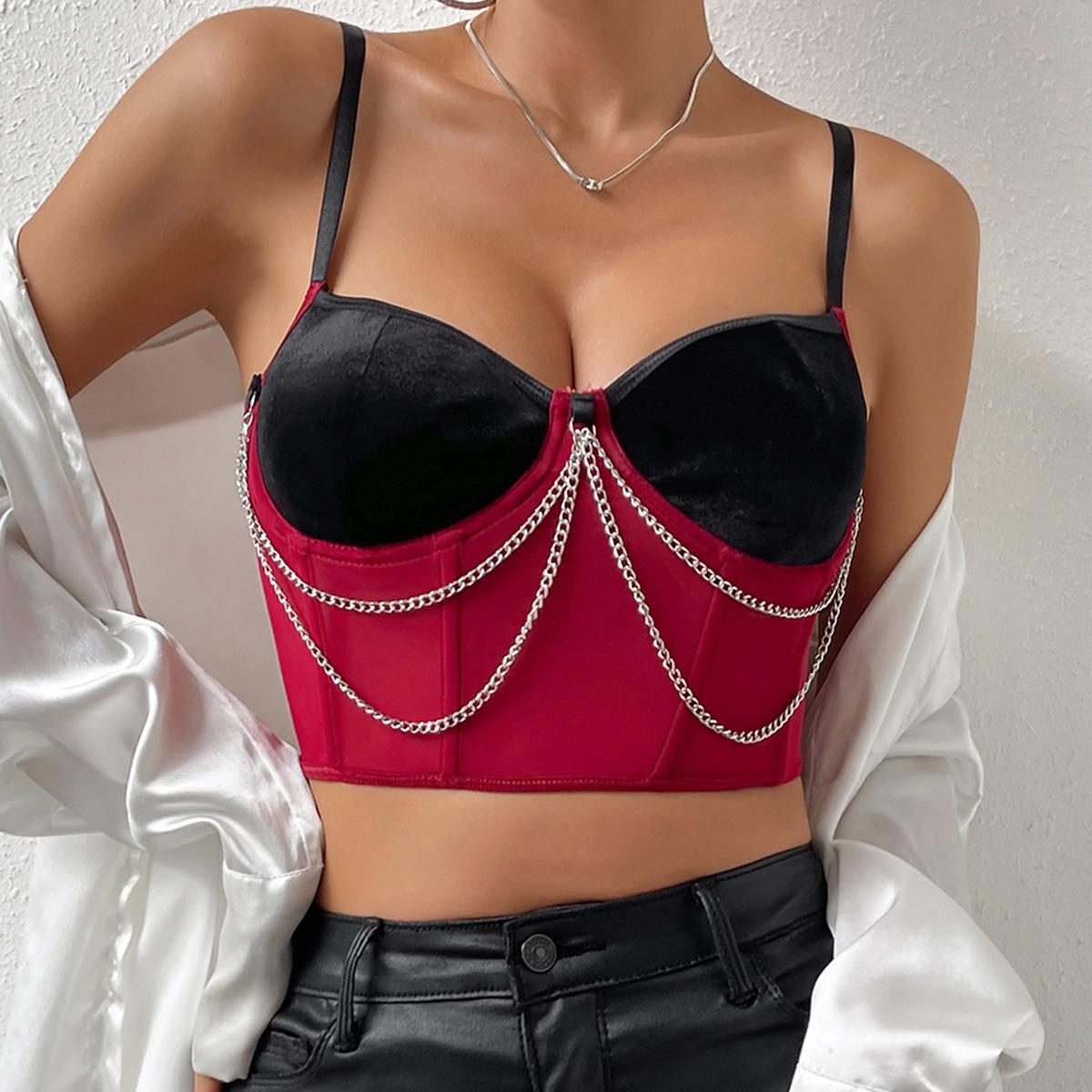 

Новый сексуальный винтажный корсет с цепочкой из рыбьей кости, камзол