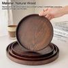 Vintage Round Serving Tray Wooden 21/24/27/30/33cm Wood Platte Dessert Pallet Breakfast Dinner