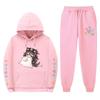 Mens Casual Hooded Sweatshirt Set With Slim Fit Jogger Pants Daily Wear Light Exercise