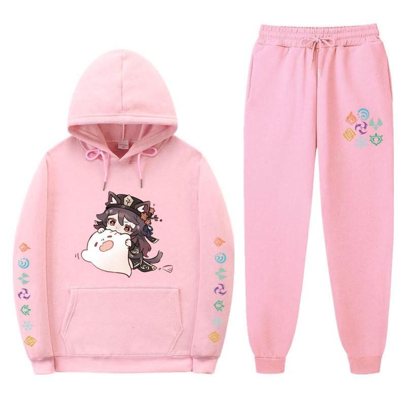 Mens Casual Hooded Sweatshirt Set With Slim Fit Jogger Pants Daily Wear Light Exercise