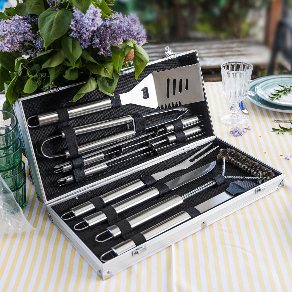 Zestaw przyborów do grilla, 10 elementów, Narzędzia do grillowania, KLAUSBERG KB-7901