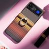 For Samsung Galaxy Z Flip4 5G/Flip3 5G Case Ring Holder Kickstand PC Phone Cover