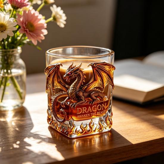 Octopus Whiskey Glass 260ml Rum Tasting Glass Deep Sea Creature Tumbler Collectible Cocktail