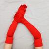 12 colors Women's Evening Party Formal Gloves Solid Color Satin Long Finger Mittens forEvents Activities Red White Rose Color