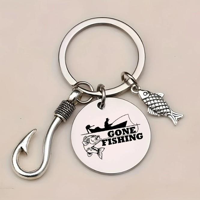 Stainless Steel 'Fishing Enthusiast - You're My Best Catch' Keychain Gift