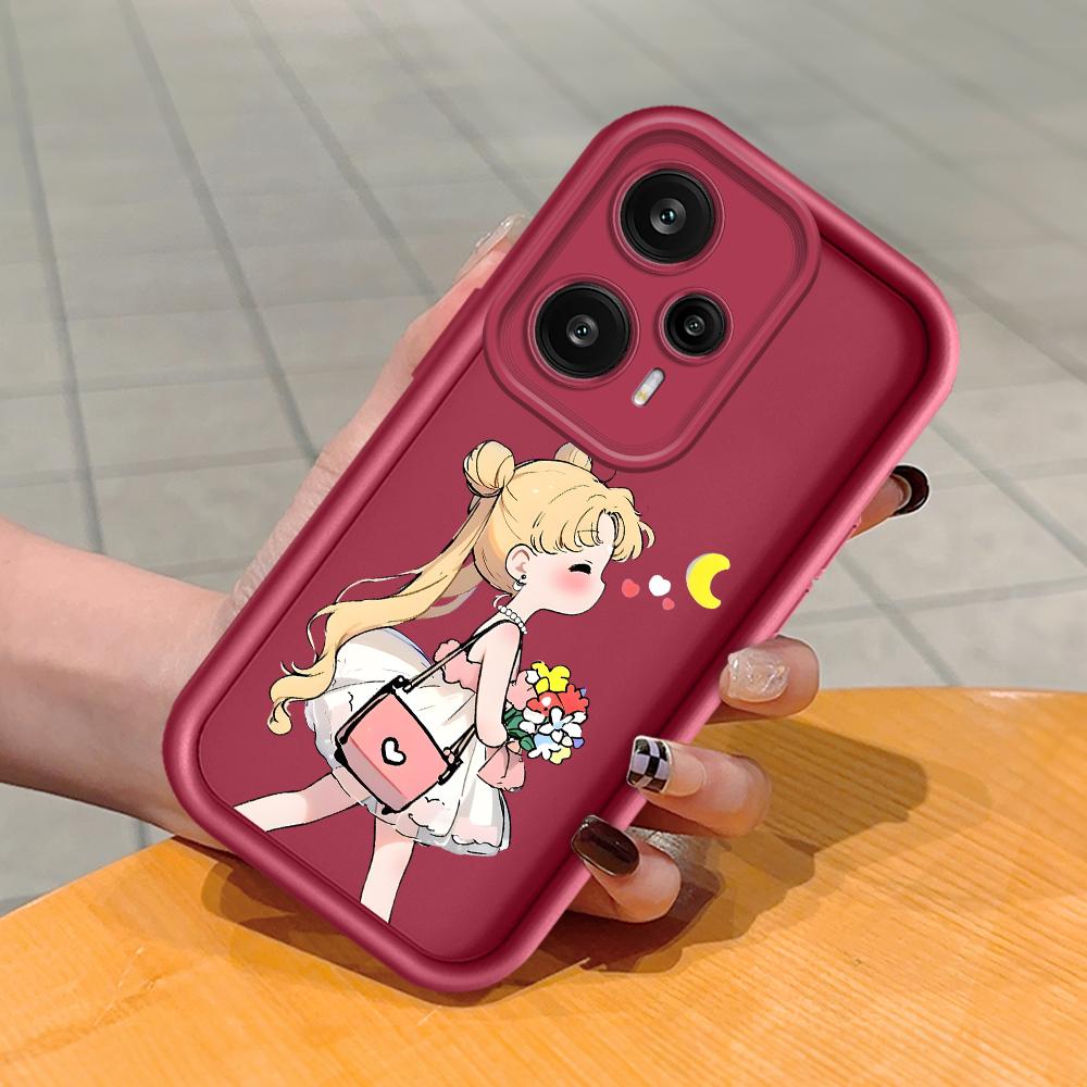 

Мягкий силиконовый квадратный чехол с рисунком лестницы для телефона, полное покрытие, противоударный защитный резиновый чехол для камеры для Xiaomi Redmi Xiaomi 13T темно-красного